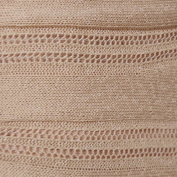 NWOT Women's Simply Couture Peach Sheer Soutache Lace Top Size M - Picture 7 of 11